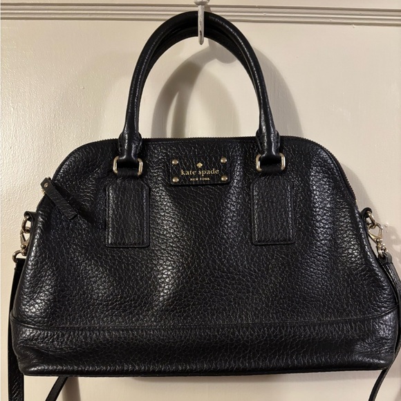 Kate Spade Black Satchel with Structured Dome Design